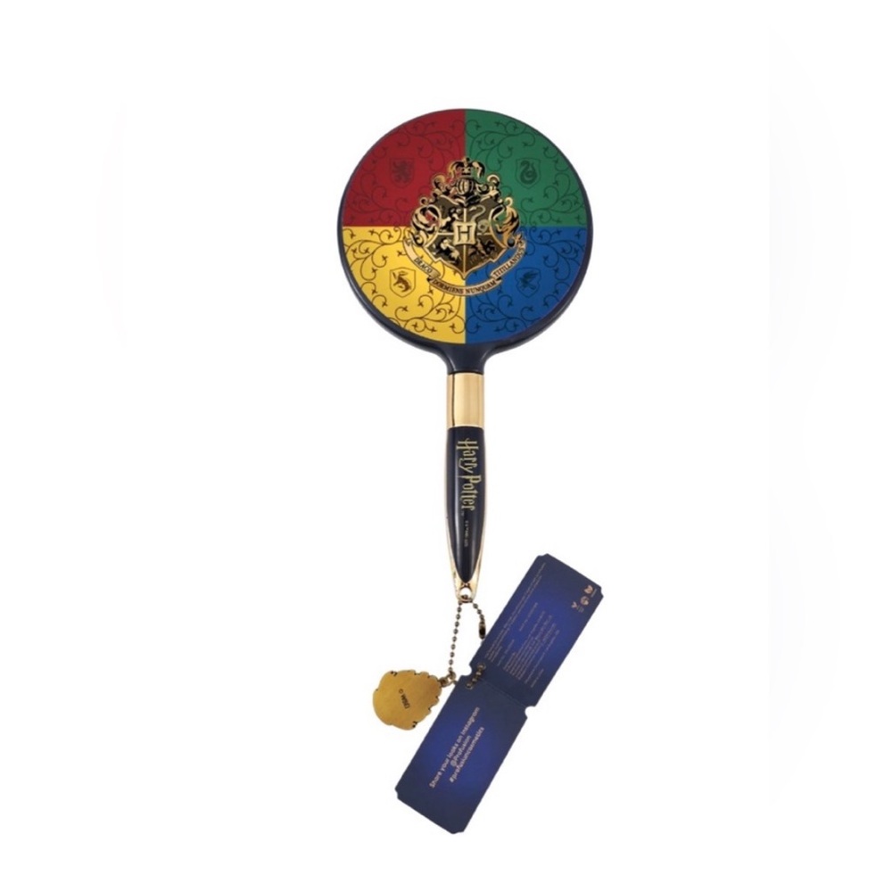 Profusion Cosmetics Hogwarts Hand Mirror with Gold Emblem NWT Harry Potter